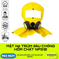 MẶT NẠ TRÙM ĐẦU CHỐNG HÓA CHẤT NP 312 GỒM 2 PHIN LỌC  , PHUN SƠN ,NHỰA PVC DAI BỀN , CHỐNG THẤM ( 1 BỘ )