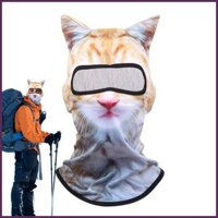 Mặt nạ trượt tuyết dễ thương có tai Thân thiện với da Động vật chống nắng Vỏ che mặt chống gió Mặt nạ chống bụi có tai haiotavn