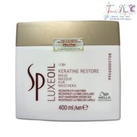 Mặt nạ ủ tóc cao cấp Sp Luxe Oil Keratin Restore Mask chăm sóc tóc hư tổn Wella 400ml - TN
