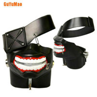 Mặt Nạ vào vai Kaneki black color Trơn Dùng trong đợt Halloween hacker cá xanh ngựa