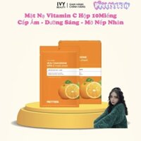 Mặt Nạ Vitamin C Dưỡng Sáng Da Mờ Thâm Mờ Nếp Nhăn Cấp Ẩm - Hộp 10 Miếng