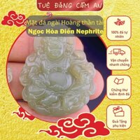 Mặt ngoc ngài Hoàng Thần Tài bằng ngoc Bích Hòa Điền, có giấy kiểm định.