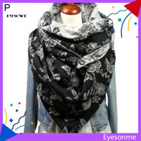 Mắt Nữ Mùa Đông Bướm Ngôi Sao In Nút Cổ Mềm Quấn Dày Ấm Khăn Choàng Khăn Choàng