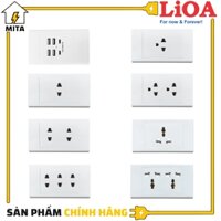 Mặt ổ cắm điện âm tường LiOA - Ổ đơn đa năng E18SD