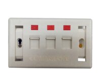 Mặt ổ cắm mạng âm tường commscope 3 cổng