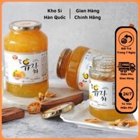 Mật ong chanh đào mẫu mới hũ 1kg - Hàn Quốc chính hãng và mật ong gừng