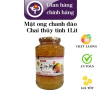 Mật ong chanh đào Pi Market Star, Chanh vàng Hàn Quốc và mật ong tự nhiên- Chai thủy tinh 1Lit