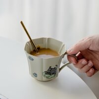 Mật Ong Glaze Ruhu Tim Wing Gốm Trà [Huayun] Cốc Ăn Sáng Cốc Cà Phê Nhật Bản Đồ Gia Dụng Cốc Trà Cốc Chủ Đơn [A027]
