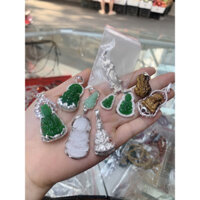 Mặt phật bà xanh trắng hoặc vàng nâu nhân tạo bạc ta