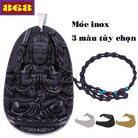 Mặt phật bản mệnh Thiên Thủ Thiên Nhãn đen 3.6 cm