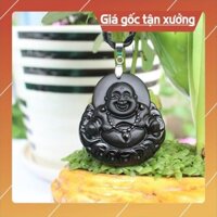 Mặt Phật Di Lặc đá phong thuỷ hợp nam nữ mệnh Kim Mộc Thuỷ Thổ Hoả, Vòng cổ mặt phât may mắn và bình an - Tặng dây đeo