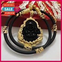 Mặt phật di lặc phong thủy may mắn + tặng 1 dây cao sụ mạ vàng