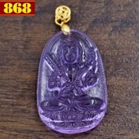 Mặt Phật Hư Không Tạng Bồ Tát 5 cm pha lê tím