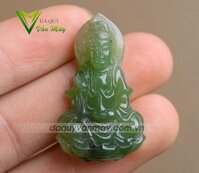 Mặt phật quan âm ngọc bích nephrite