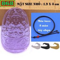 Mặt Phật Thiên thủ thiên nhãn pha lê tím 3 cm, 5 cm kèm vòng cổ dây dù đen + móc inox, Phật bản mệnh, mặt dây chuyền