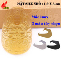 Mặt Phật Thiên thủ thiên nhãn pha lê vàng kèm móc inox - Phật bản mệnh, mặt dây chuyề