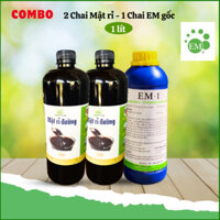 Mật rỉ, EM gốc ( combo 2 chai mật rỉ - 1 chai em gốc Việt Nhật ) ủ được 40 lít EM thứ cấp