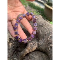 [Mắt Rồng] Vòng tay lắc tay Mắt Rồng Tím hạt vuông vô định hình