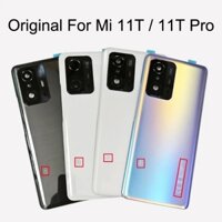 Mặt Sau Kính Cho Xiaomi 11T 5G / 11T Pro 5G Vỏ Pin Cửa Sau Vỏ Phía Sau Phụ Kiện Thay Thế + Ống Kính Máy Ảnh