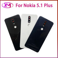 Mặt sau Kính Pin Cửa Sau Nhà Ở Cho Nokia 5.1 Plus / X5 TA-1102 1105 1108 1109 1112 Có Ống Kính Máy Ảnh