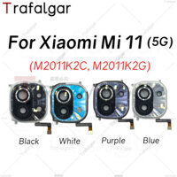 Mặt Sau Ống Kính Camera Cho Xiaomi Mi 11 5G Phía Sau Camera Kính Có Khung Viền Thay Thế M2011K2C M2011K2G