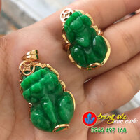 Mặt tùy hưu bọc vàng đá ngọc cẩm thạch