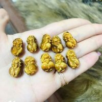 Mặt tỳ hưu đa M.Hổ nâu vàng làm vòng tay/mặt dây