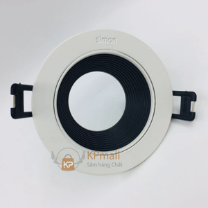 Mặt viền Spotlight KC1 tròn màu trắng viền đen 30° N0424-0234 Simon