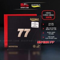 Mặt Vợt Bóng Bàn Saviga Monster 77 Chính Hãng - Phản Xoáy, Gai Dài, Gai Thủ, Đầu Gai Nhám Bóng