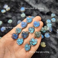 Mặt xà cừ hồ ly ôm hoa ánh xanh sdep