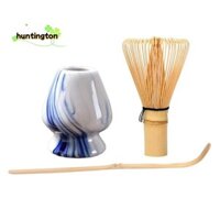 Matcha Whisk Bộ Dụng Cụ Trà Gốm Phụ Kiện 3 Mảnh Matcha Dụng Cụ Bàn Chải Bộ Đứng Nhật Bản Chasen Giá Đỡ
