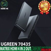 Matrix HDMI 2.0 4 Vào 2 Ra 4K@60hz Ugreen 70435 hỗ trợ Audio Optical+3.5mm