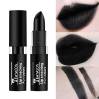 Matte Retro Đen Son Môi Biểu Diễn Sân Khấu Halloween Son Môi Không Phai Màu Cốc Cô Gái Trái Tim Cá Tính Son Môi