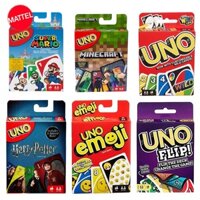 Mattel Uno Card Game Wild Flip Dos Paper Game Anime Series Poker Board Games Table Game Relax Toys for Adult Party Gathe