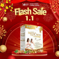 MATTI MUM CANXI Sữa hạt cho mẹ bầu và sau sinh 100% đạm thực vật đạt chứng nhận NON-GMO của Hoa Kỳ - Hộp giấy 14 gói