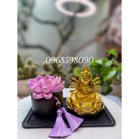 (Mẫu 2) Set tượng Nước hoa Phật bà Quan Âm nghìn mắt nghìn tay+ trụ hoa , để ô tô, bàn làm việc  may