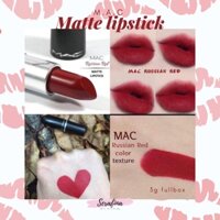 Màu 612 Russian Red - đỏ đậm cổ điển - Son thỏi lì MAC Matte Lipstick 3g fullbox