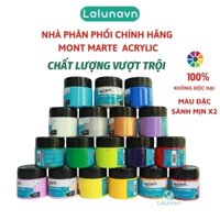 Màu acrylic 3D Mont Marte cao cấp dung tích 100ml ,vẽ giầy,tranh tường  đa dạng màu - B26 - Vàng chanh- 002