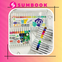 Màu Acrylic Marker 48/60 Màu Vẽ Trên Mọi Bề Mặt Giấy, Nhựa, Da, Thủy Tinh, Gỗ,....