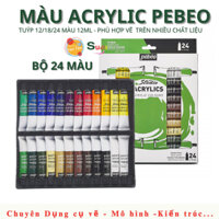 Màu acrylic Pebeo - Bộ 12 / 24  màu x 12ml , Pebeo Studio acrylic colours