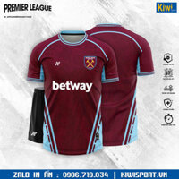 Mẫu Áo Bóng Đá CLB West Ham 2025 – 2026 Màu Đỏ Đô Siêu Đẹp