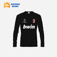 Mẫu Áo Thể Thao Nam CLB AC Milan Tay Dài Mềm Mịn Co Giãn || ANTONO SPORT