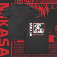 Mẫu áo thun tay ngắn HOT🔥 Áo Phông Attack On Titan Mikasa Ackerman mẫu mới cực chât  giá rẻ độc đẹp