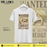 Mẫu áo thun VINSMOKE "BLACK LEG" SANJI WANTED POSTER -  ONE PIECE T-SHIRTS - UNISEX độc chất phong cách