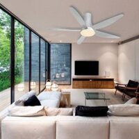 [Màu bạc-Ti 28,8cm] Quạt trần Panasonic có đèn Led, 5 cánh, có Remote, #F‑60UFN