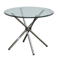 Mẫu bàn cafe chân thép mặt kính BCF108