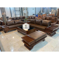 MẪU BÁN CHẠY 2024 sofa ngăn kéo cong chân thuyền gỗ sồi nga