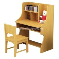 MẪU BÀN HỌC GỖ TỰ NHIÊN ĐẸP - BÀN HỌC CÓ GIÁ SÁCH CHO BÉ ĐẸP BHS302