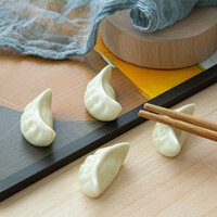 Mẫu bánh bao sáng tạo Giá đỡ đũa bằng gốm kiểu Nhật Giá đỡ đũa bằng gốm sứ Sáng tạo dễ thương Gối Muỗng Giá đỡ đũa Bộ 4 cái