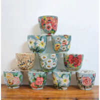 Mẫu bình cắm hoa dáng đài sen siêu đẹp vẽ 3D gốm Bát Tràng